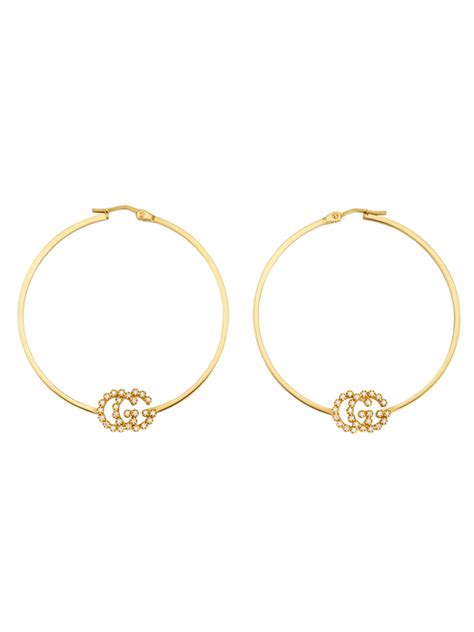 gucci earrings gold hoops|Gucci interlocking gg earrings.